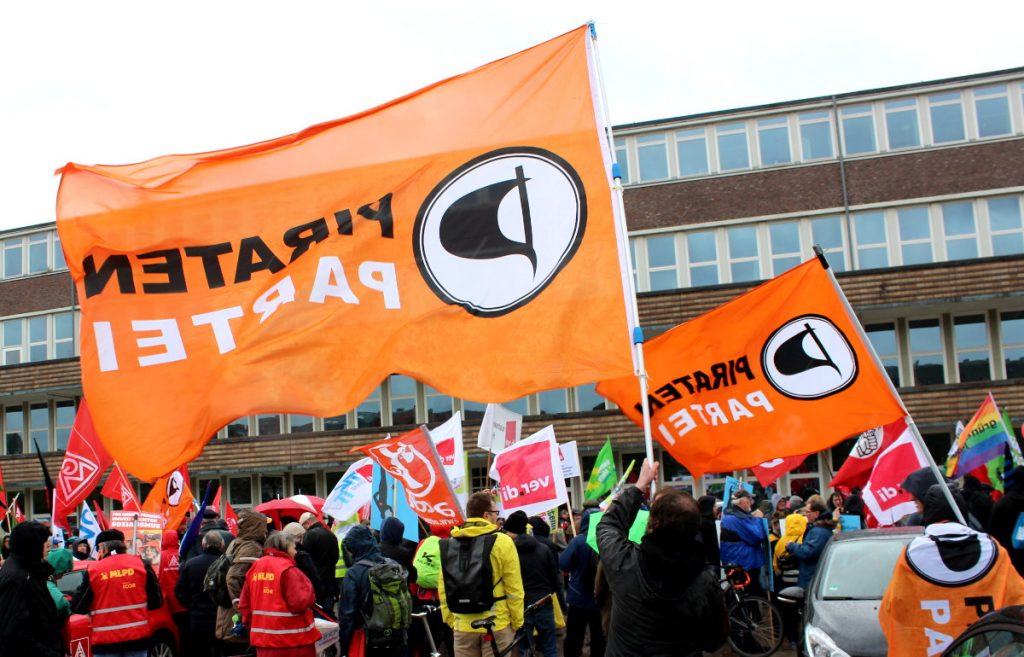 Piraten auf der Demo am 1. Mai